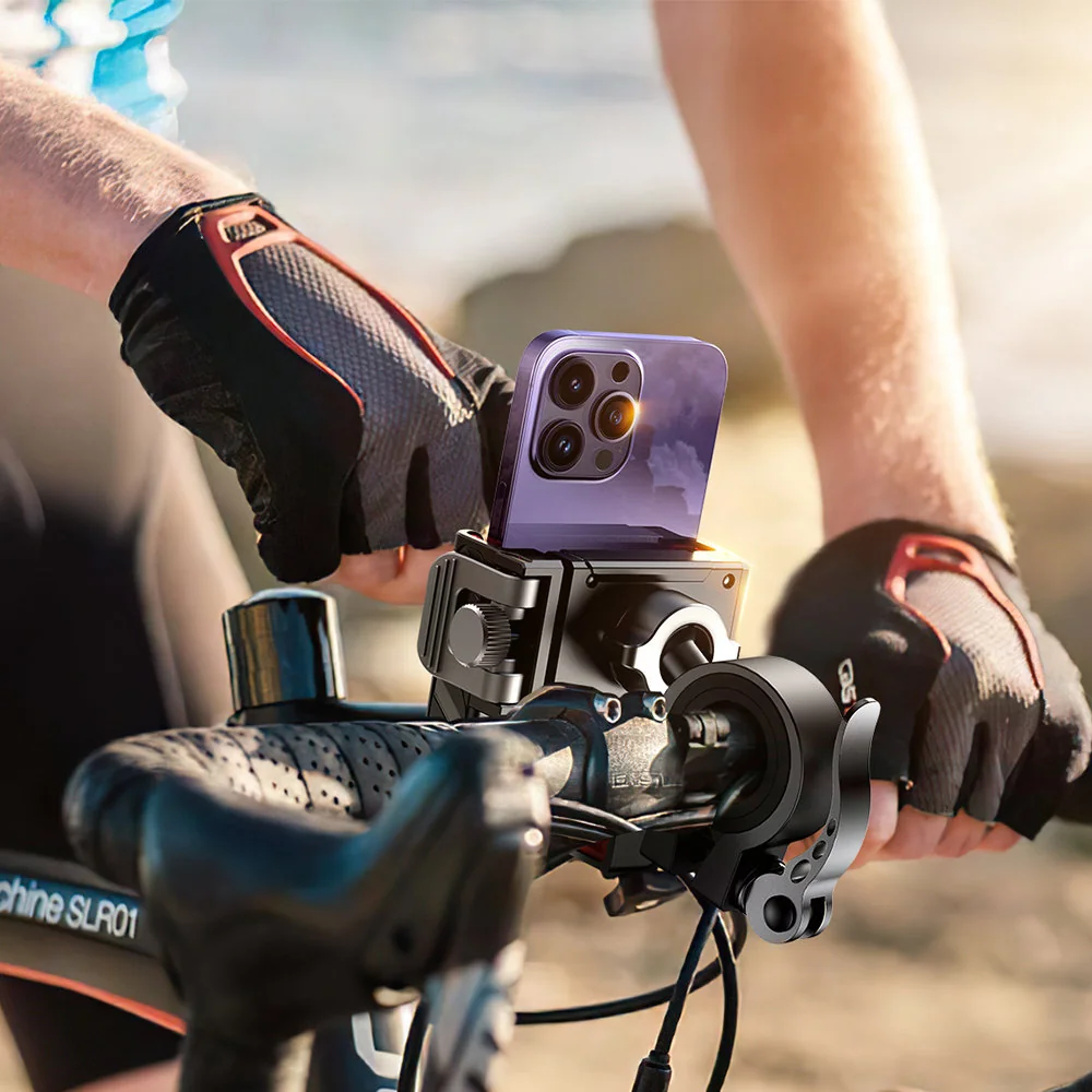 Joyroom JR-ZS266 držiak na mobil na bicykel, čierny/červený
