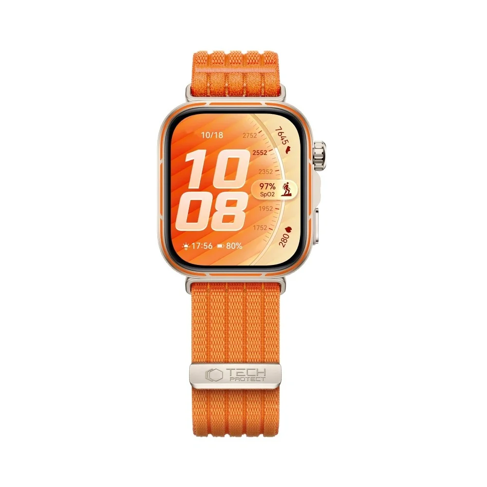 Tech-Protect Nylon remienok na Huawei Watch Fit 3 / 4 / 4 Pro / 5 / 5 Pro, orange