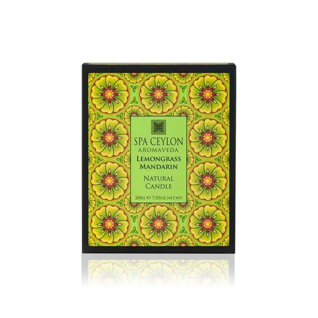 Prírodná aromatická sviečka Lemongrass Mandarin 200 g, citrónová tráva