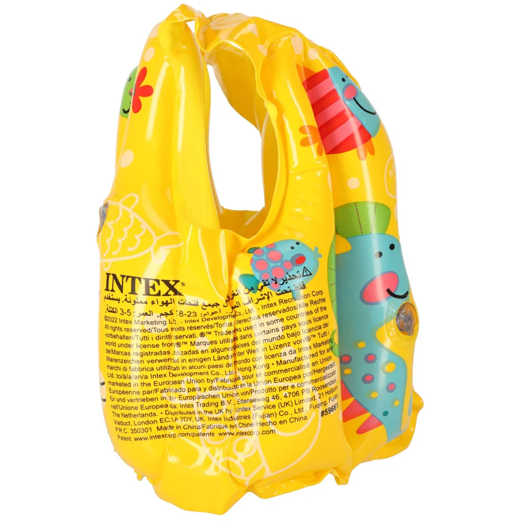 INTEX 59661 Nafukovacia plavecká vesta kapok pre deti 3-5 rokov 18-23 kg