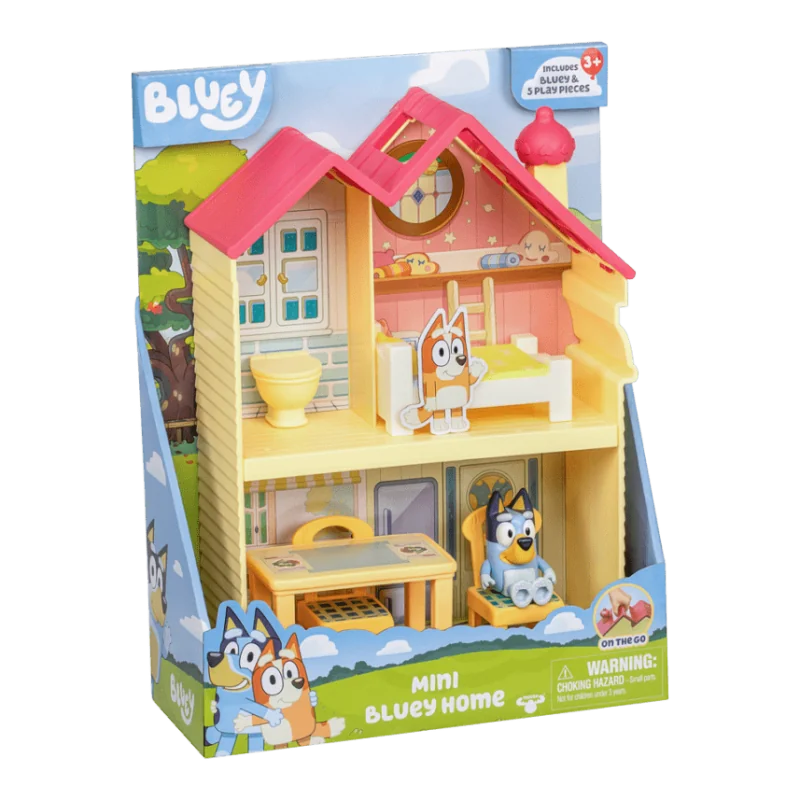 Bluey Mini domček – hrací set s postavičkami Bluey a Bingo