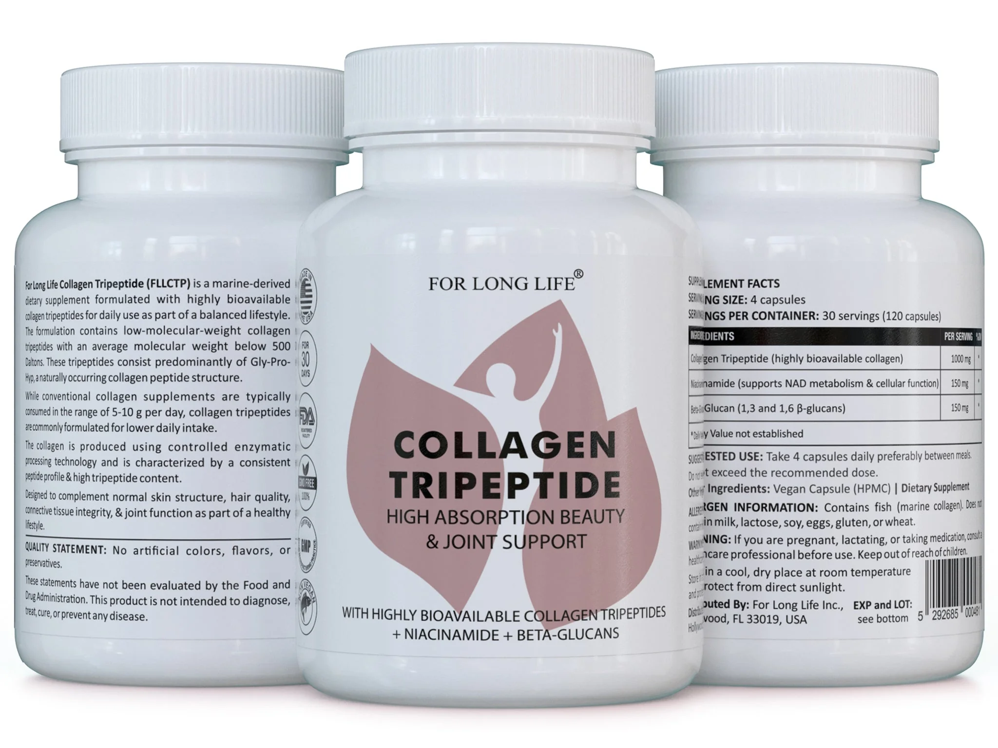 For Long Life COLLAGEN TRIPEPTIDE kolagénové tripeptidy Kolagénové tripeptidy s nízkou molekulovou hmotnosťou