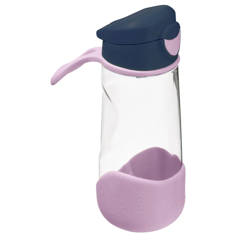 Športová fľaša na pitie 450 ml indigo/ružová