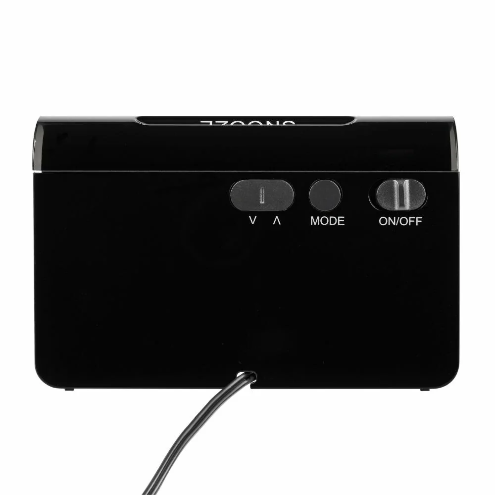 60.2543.05 TFA ICON Digitálny rádiom riadený budík s veľkými LED číslami, čierno-červený