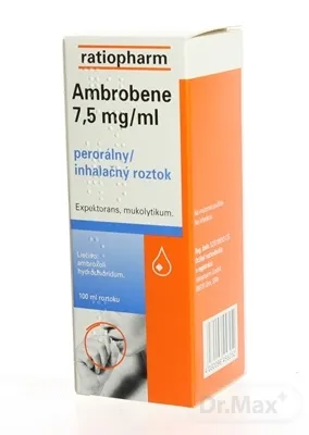 Ambrobene 7,5 mg/ml 1×100 ml, perorálny/inhalačný roztok