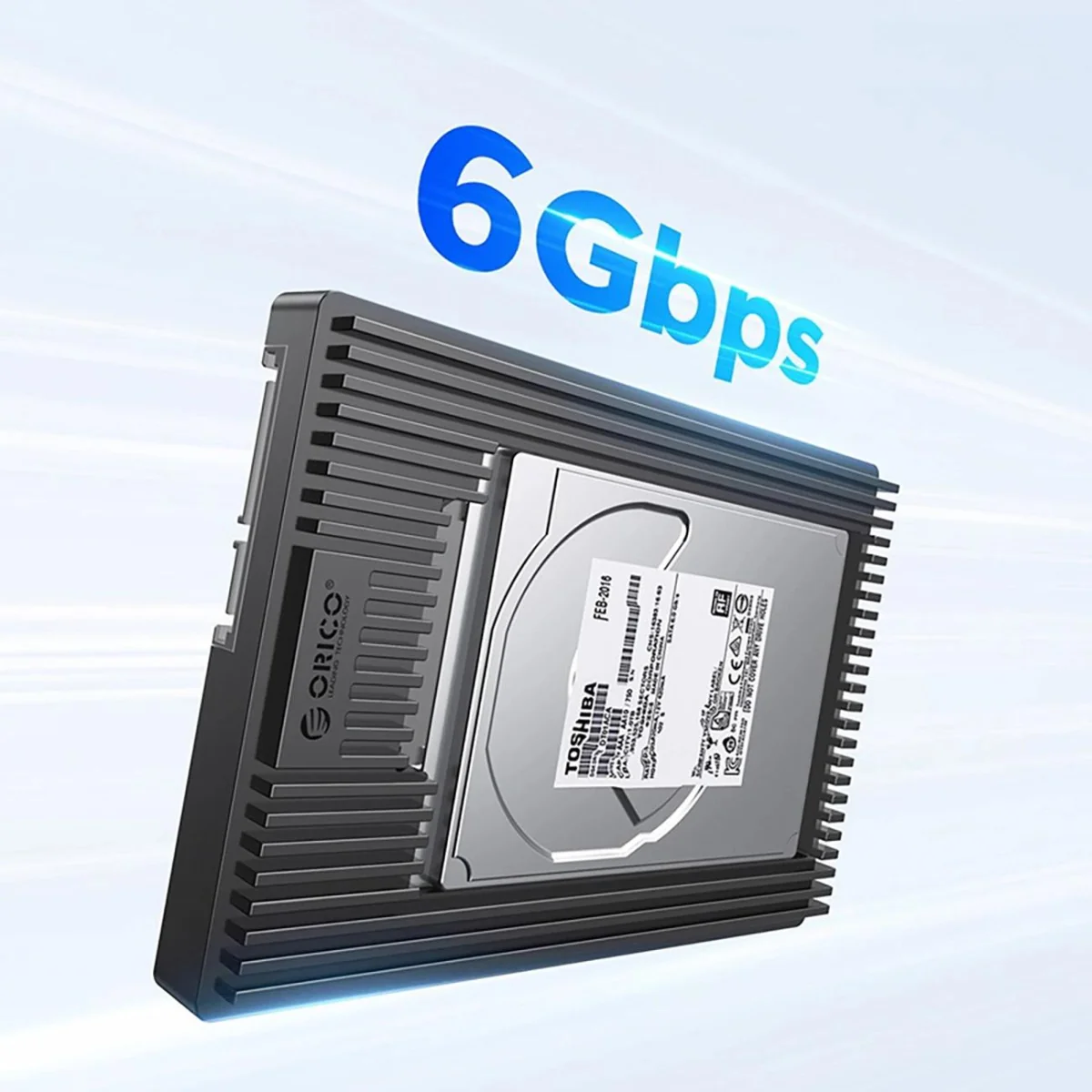 Orico D2SS-6G adaptér HDD/SSD 2.5'' / 3.5'', čierny