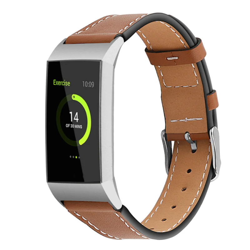 BStrap Leather Italy (Small) remienok na Fitbit Charge 3 / 4 Coffee