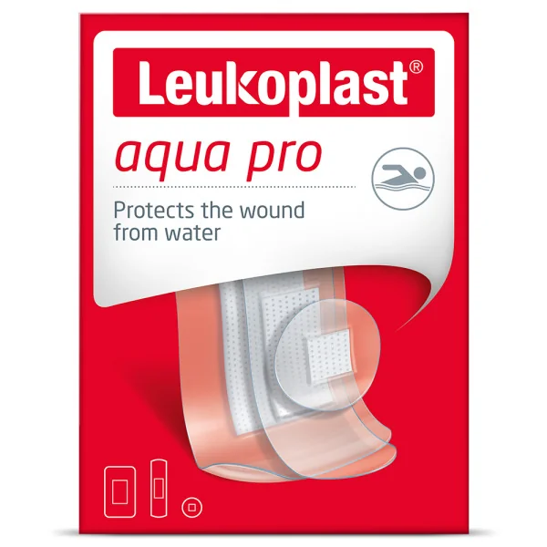 Leukoplast® aqua pro náplasť na rany, vodeodolná, 3 veľkosti, 1x20 ks