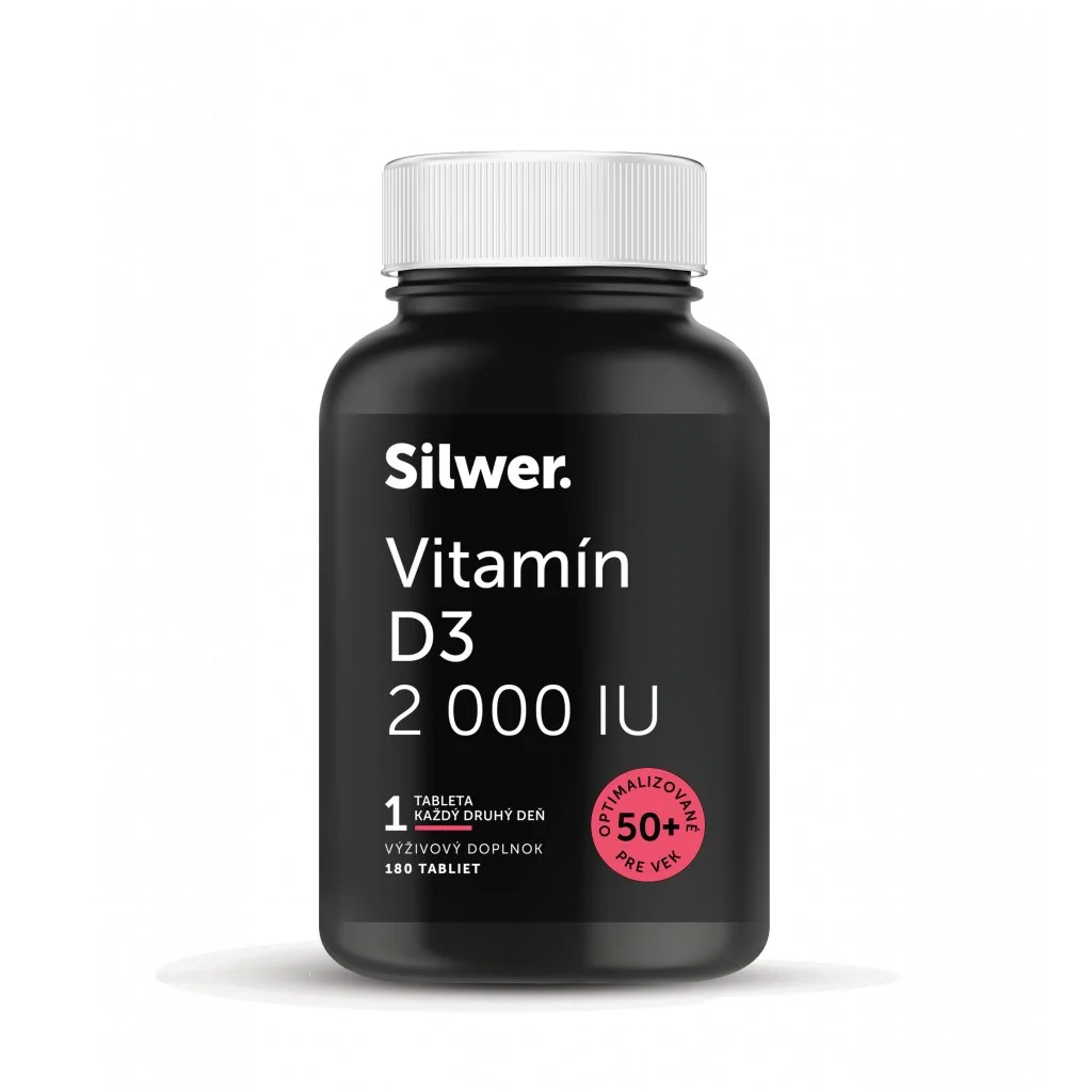 Silwer Vitamín D3 2 000 IU 180 tabliet. Imunita, kosti, zuby.