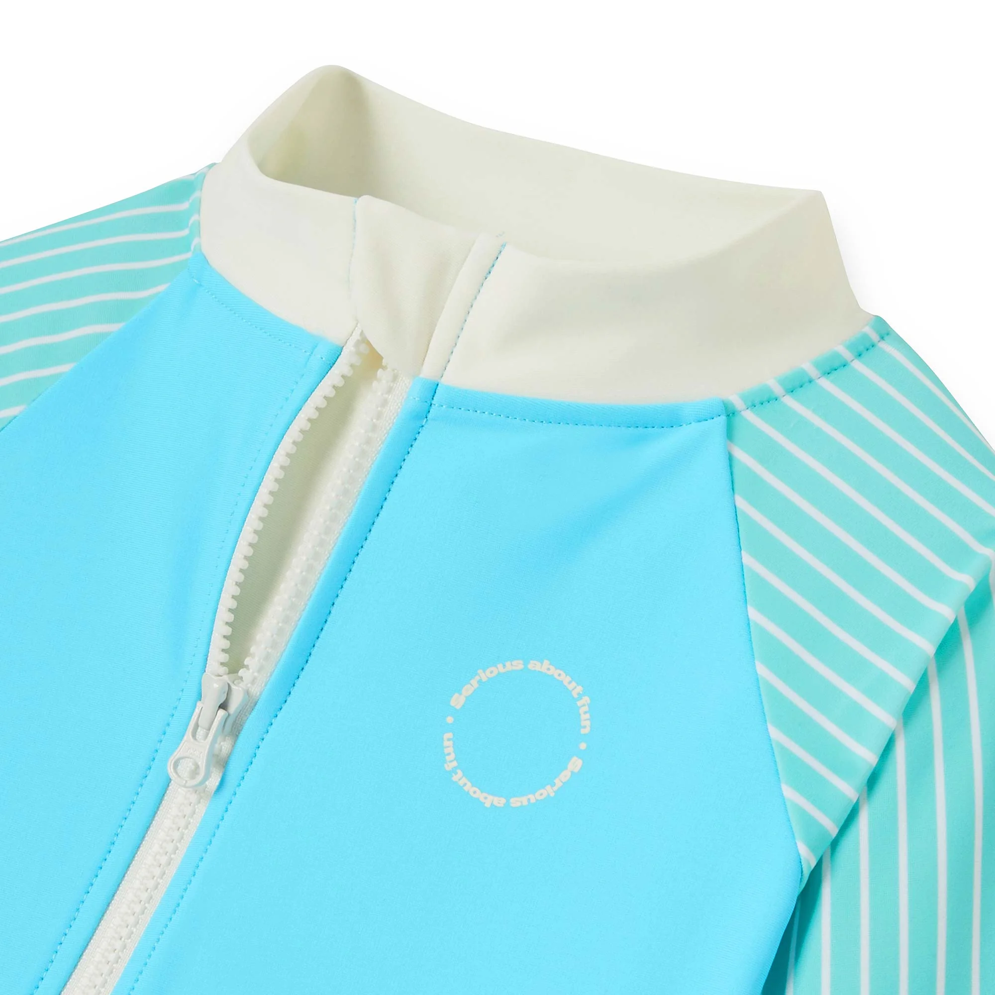 KiETLA ICONIK plavkový overal s UV ochranou - Blue Stripes 18-24 mesiacov
