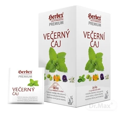 HERBEX Premium VEČERNÝ ČAJ 20×1,5 g, bylinný čaj