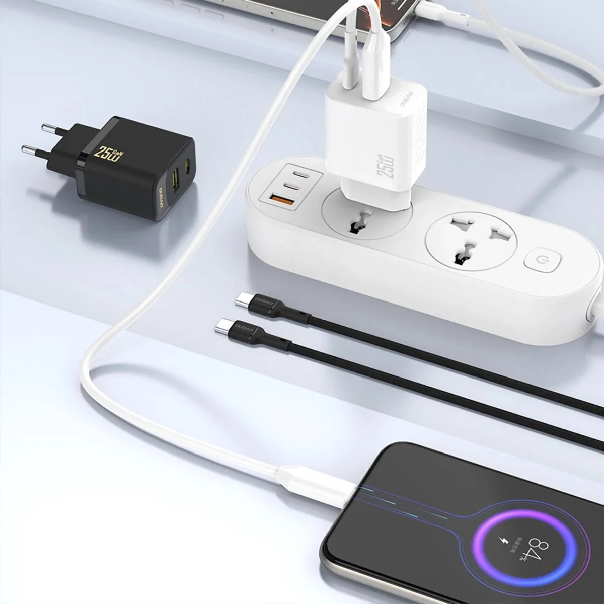 Dudao A27 GaN sieťová nabíjačka USB-C 25W, čierna
