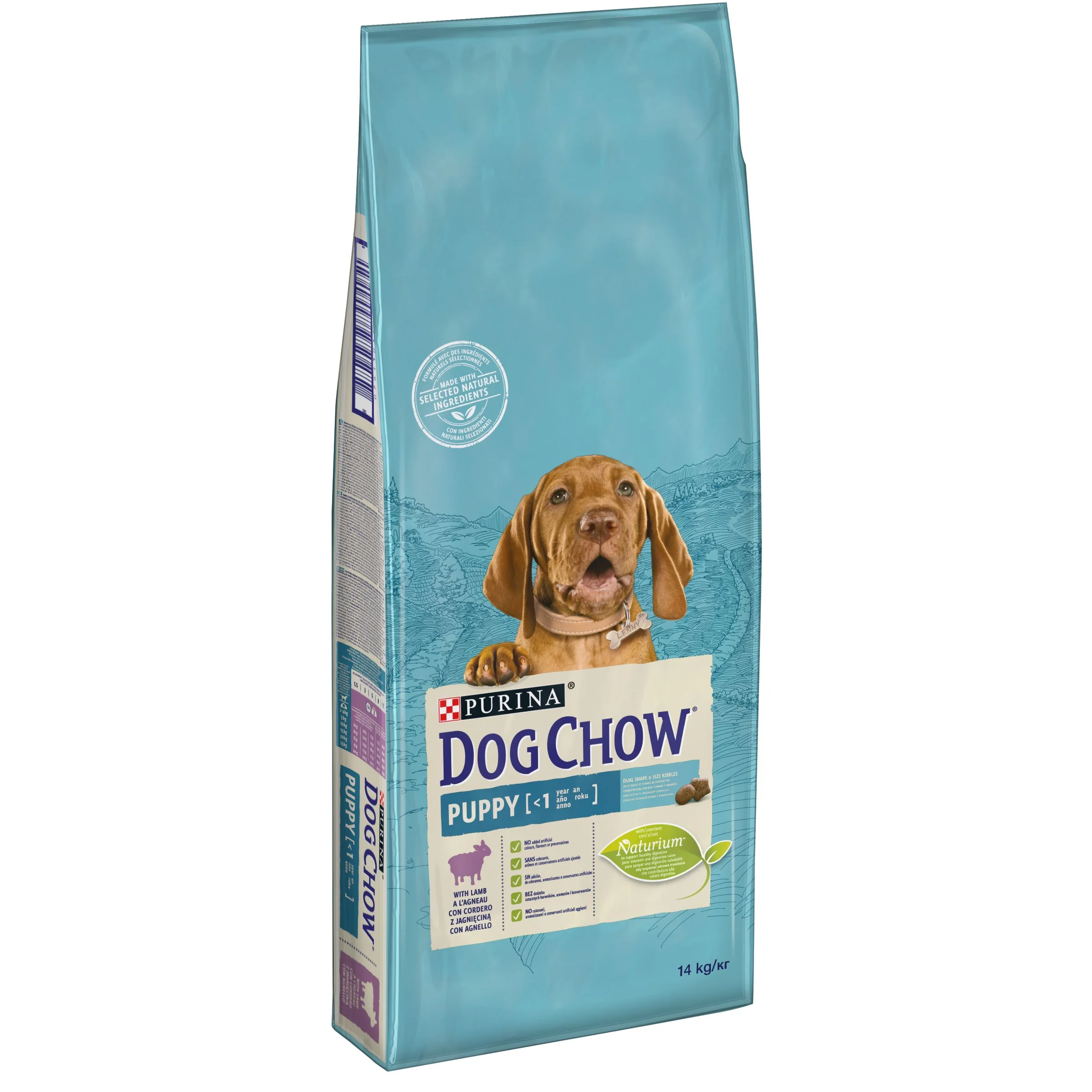 DOG CHOW PUPPY jahňacie 14kg 1×14 kg, granule pre šteňatá