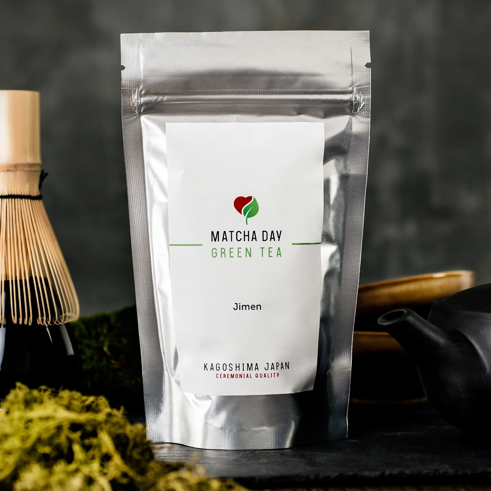 MatchaDay - 4ks Matcha čaj Jimen 100g - výhodné balenie 4x 100g alu sáčok matcha čaj, ceremoniálna kvalita