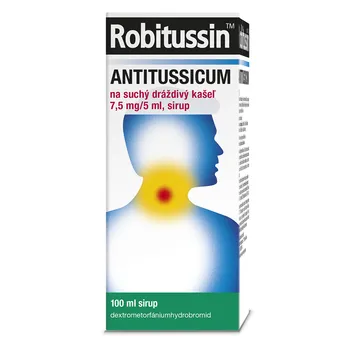 Robitussin Antitussicum sirup 1×100 ml, suchý dráždivý kašeľ