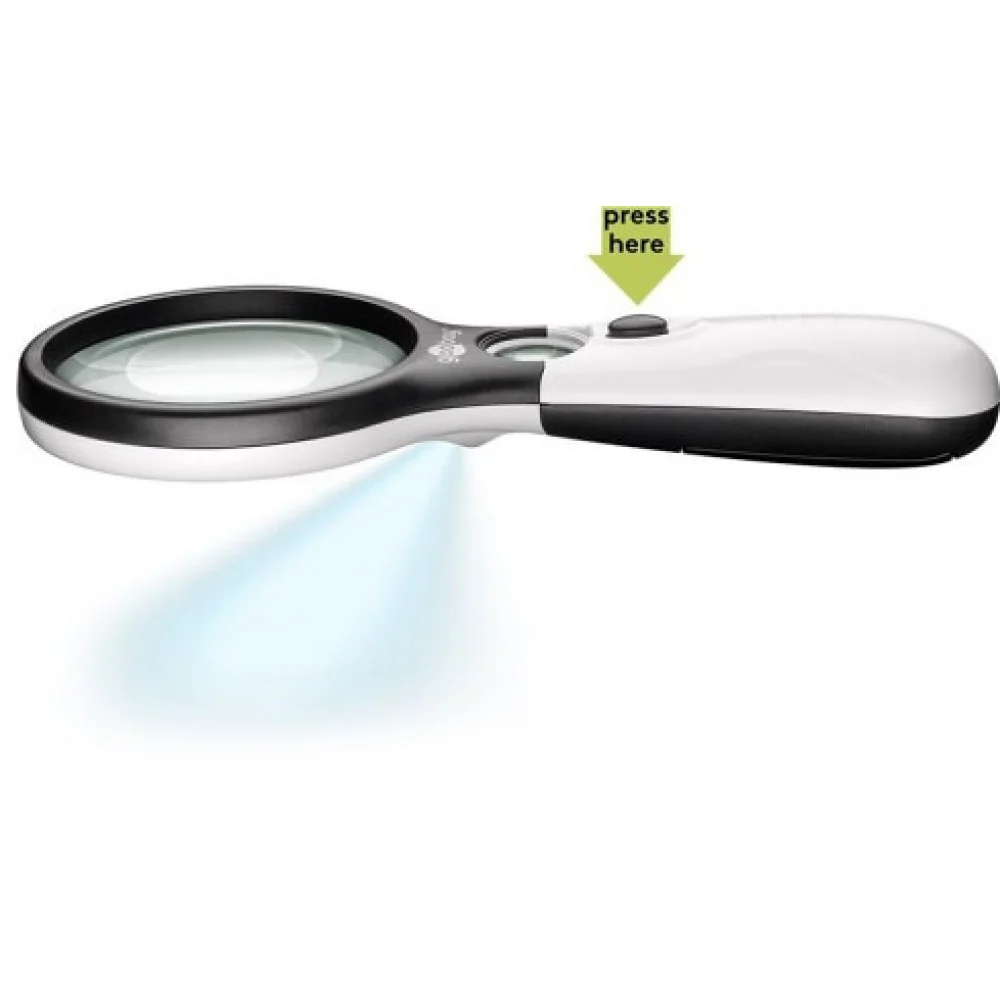 Lupa  s LED podsvietením  ø6,5x1x14,5 cm-MOVEO