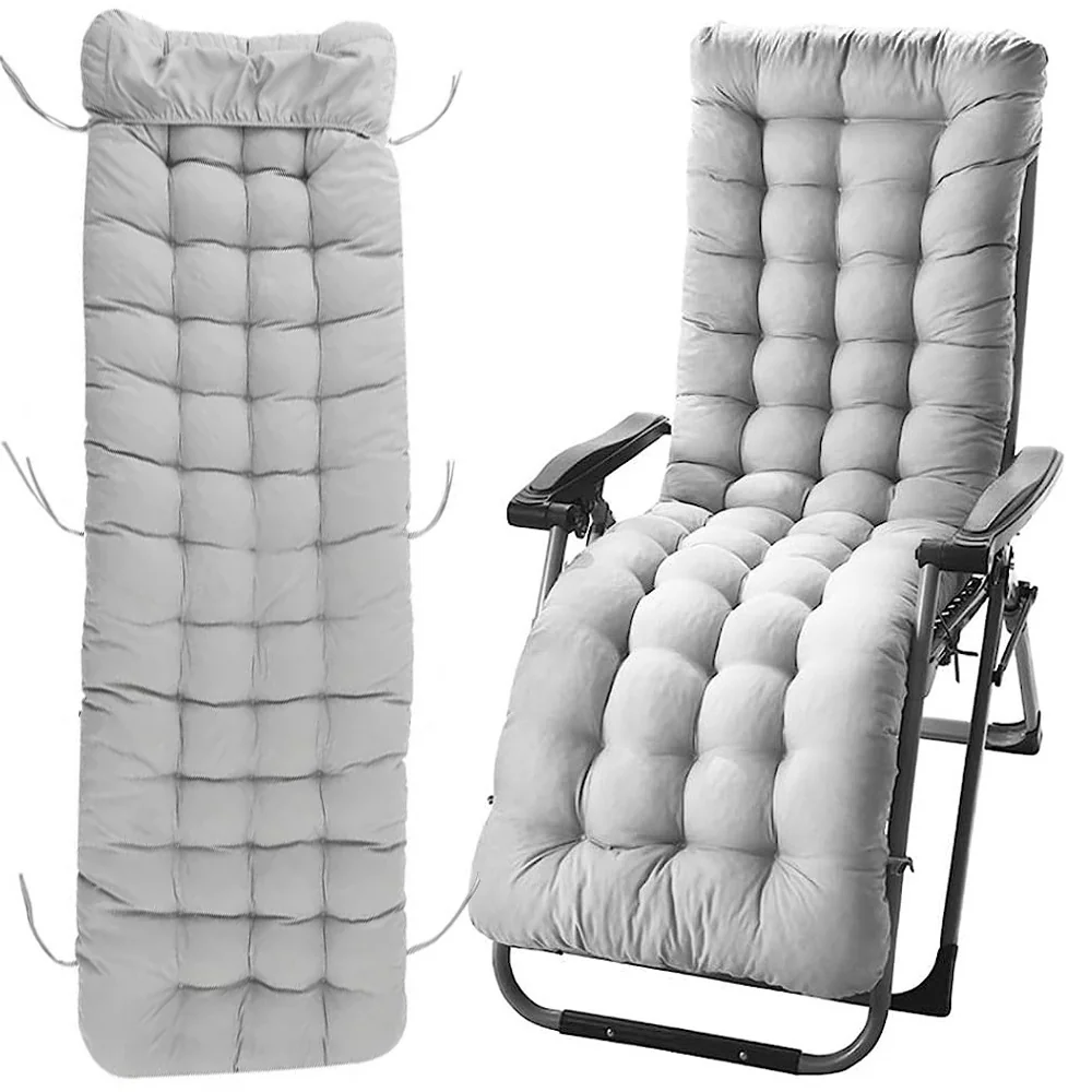 Záhradný prešívaný sedák 170 × 50 cm – Pohodlný vankúš na záhradné lehátko