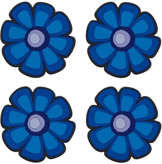 Podtácka - sada 4ks 1100/051 cca 10x10cm kvet modrý