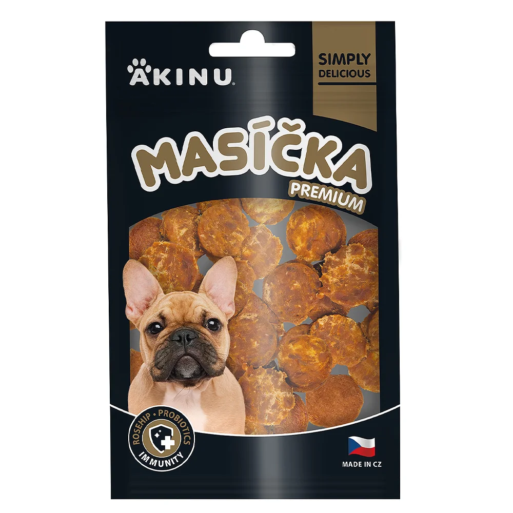 Akinu MASÍČKA PREMIUM Imunitná pochúťka pre psy 6 x 75 g
