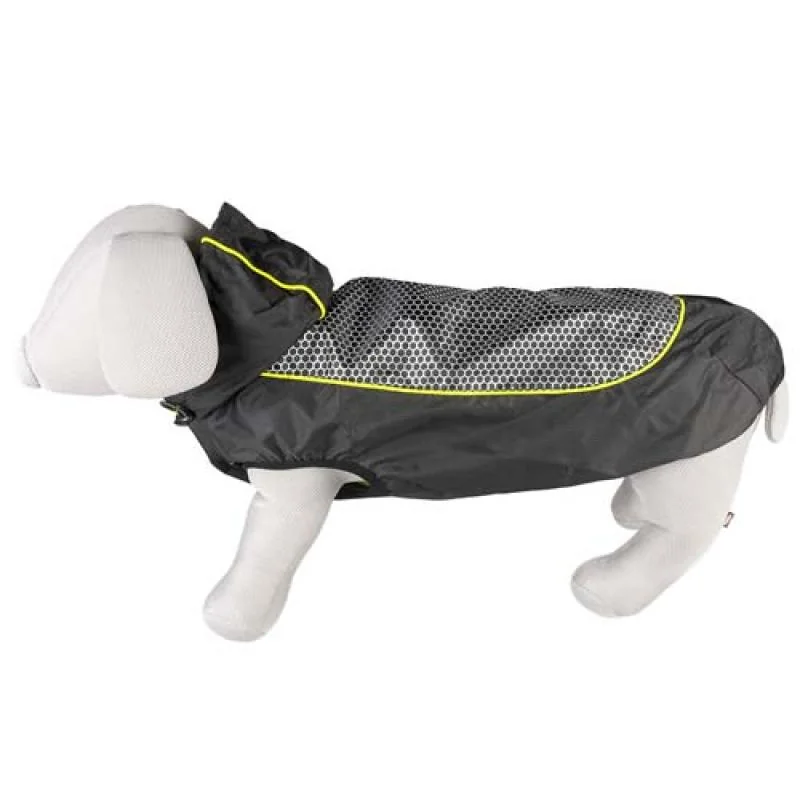 DUVO+ Pršiplášť pre psa čierno-žltý XL - 70cm