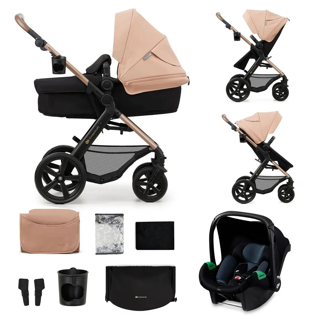 Kočík kombinovaný Moov 2 3v1 Sand Beige - penové kolesá
