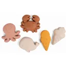 FILIBABBA Siilikónové hračky do piesku - teplé farby