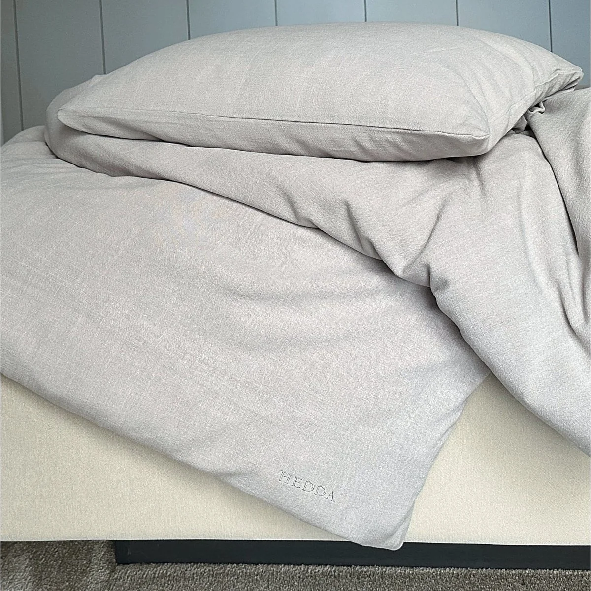 Ľanové obliečky Naira svetlosivé rozmer: obliečka na vankúš 50 x 65 cm