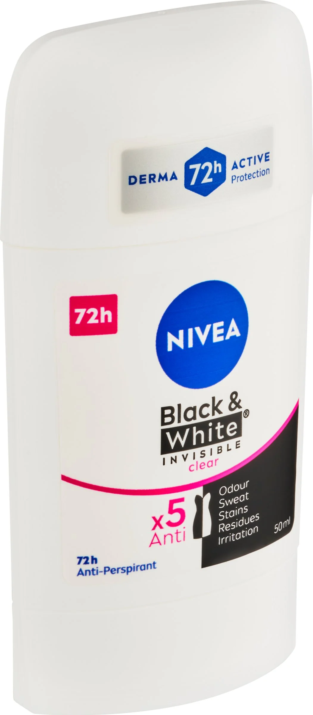 Nivea Tuhý AP B&W Invisible Clear 1×50 ml, antiperspirant