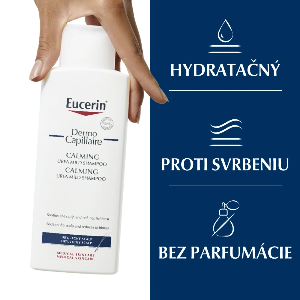 Eucerin DermoCapillaire 5% Urea šampón 1×250 ml, pre suchú pokožku
