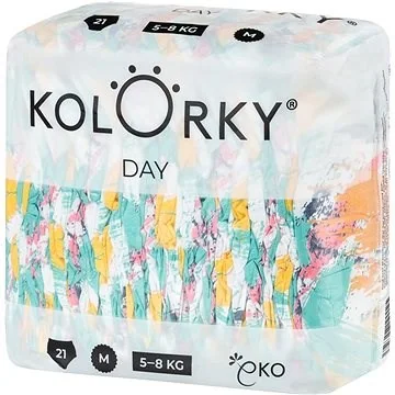 KOLORKY DAY - štetec - M (5-8 kg) 1×21 ks, jednorázové ekoplienky