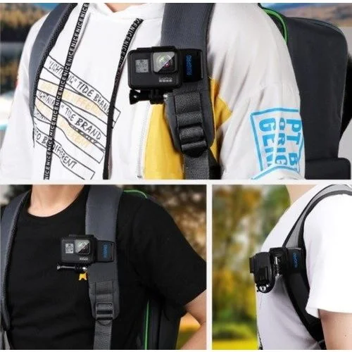 PULUZ Backpack Mount Clip držiak pre športové kamery, čierny