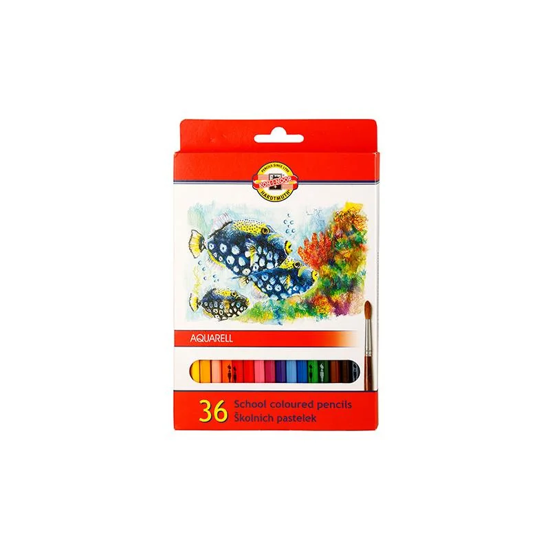 Akvarelové pastelky Ryby 36 ks 3719/36, sada 36 ks