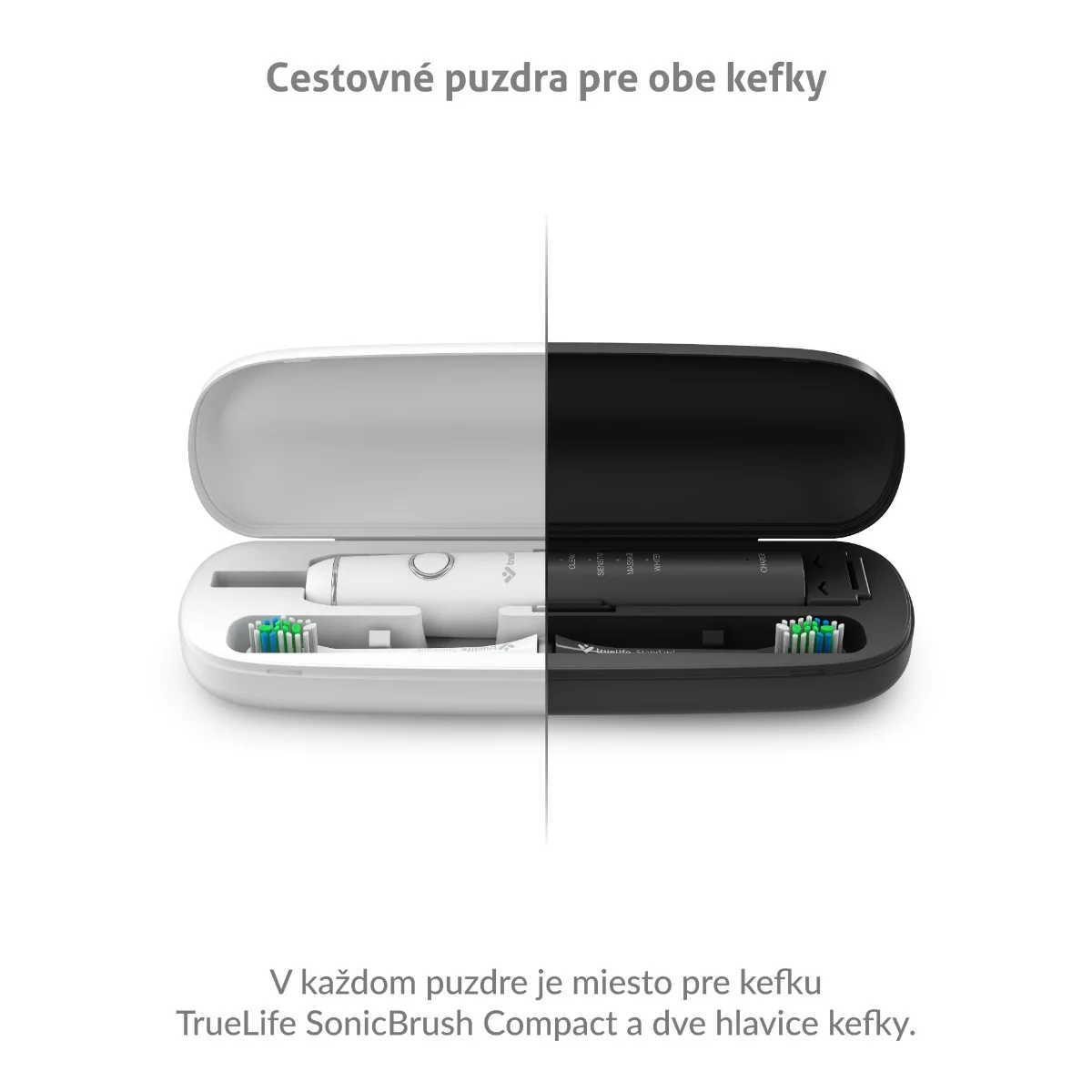 TrueLife SonicBrush Compact Duo 1×2 ks, set sonických zubných kefiek
