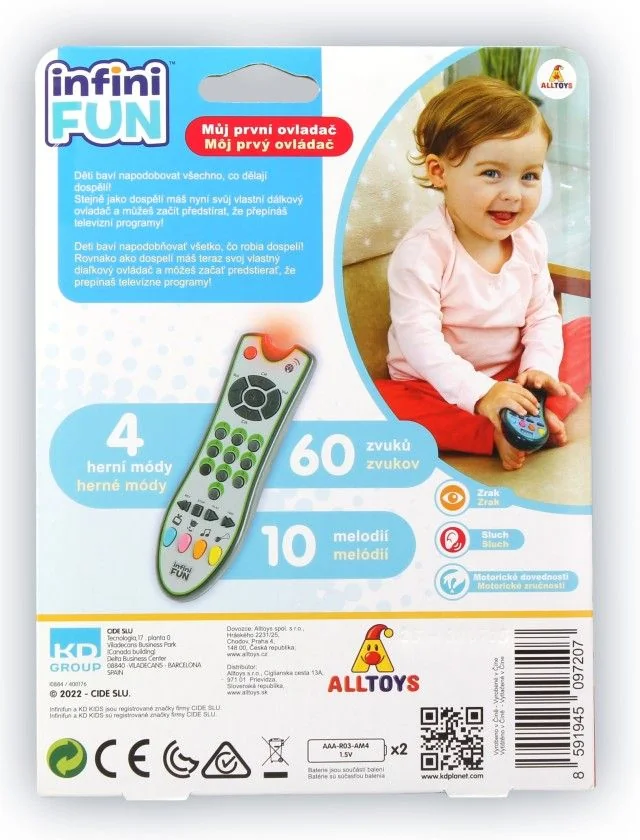 Alltoys ovládač Zip Zap TV 1×1 ks, ovládač