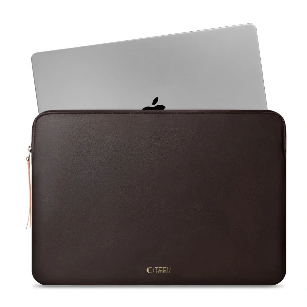 Tech-Protect Fleece obal na notebook 13-14'', tmavohnedý