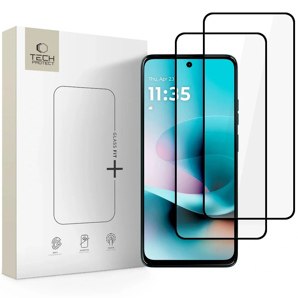 Tech-Protect Glass Fit 2x ochranné sklo na Motorola Moto G57 / G57 Power / G67 Power, čierne er / G67 Power, čierne