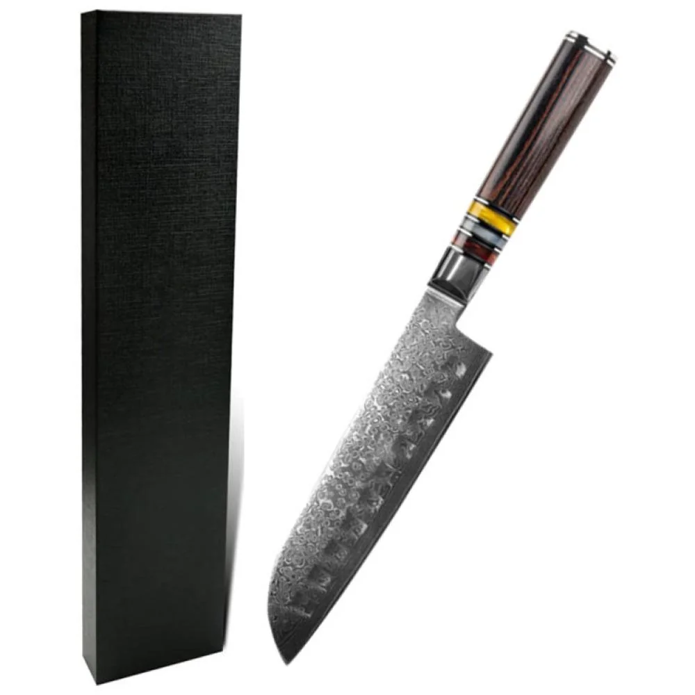 Damaškový kuchynský nôž Slicing/Hnedá 1ks Slicing, 31,5cm