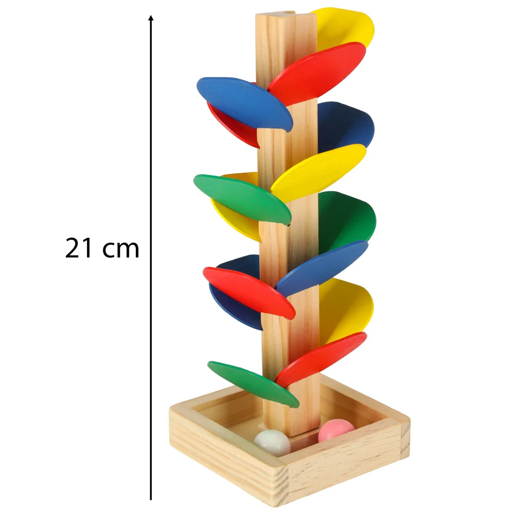 Montessori drevená hračka strom s guličkami