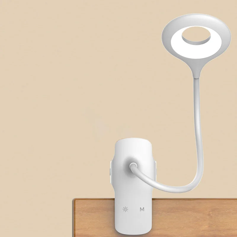 MG Reading LED lampa s klipom + kábel USB-C, biela
