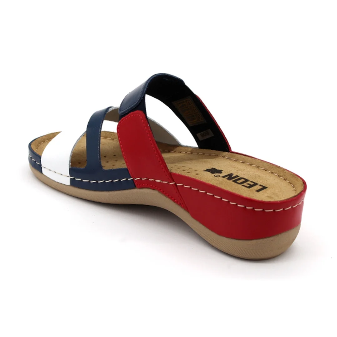 Leon 909 Dámska zdravotná celokožená obuv s prackou 38 - 24cm, biela, 4,5 cm