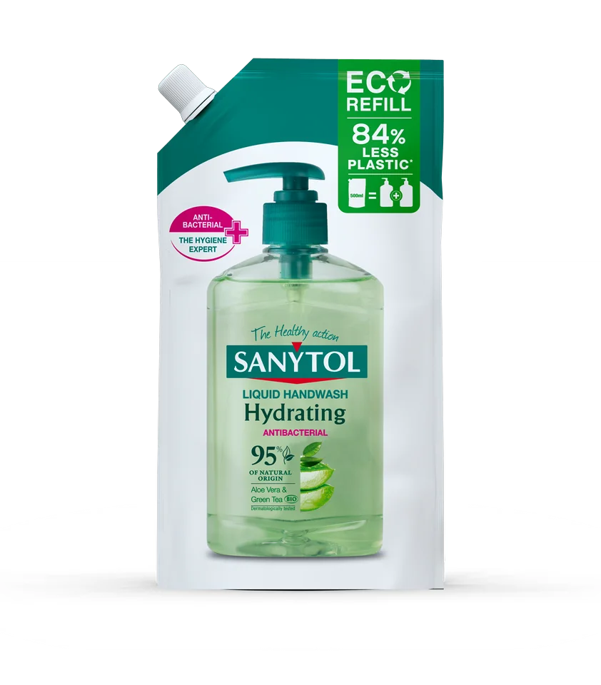 Sanytol antibakteriálne mydlo hydratujúce náplň 1×500 ml, tekuté antibakteriálne mydlo