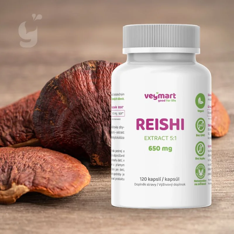 Vegmart Reishi 650 mg, 120 kapsúl