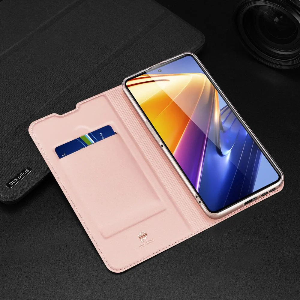 DUX DUCIS Skin Pro knižkové kožené puzdro na Xiaomi Poco F4 GT čierne