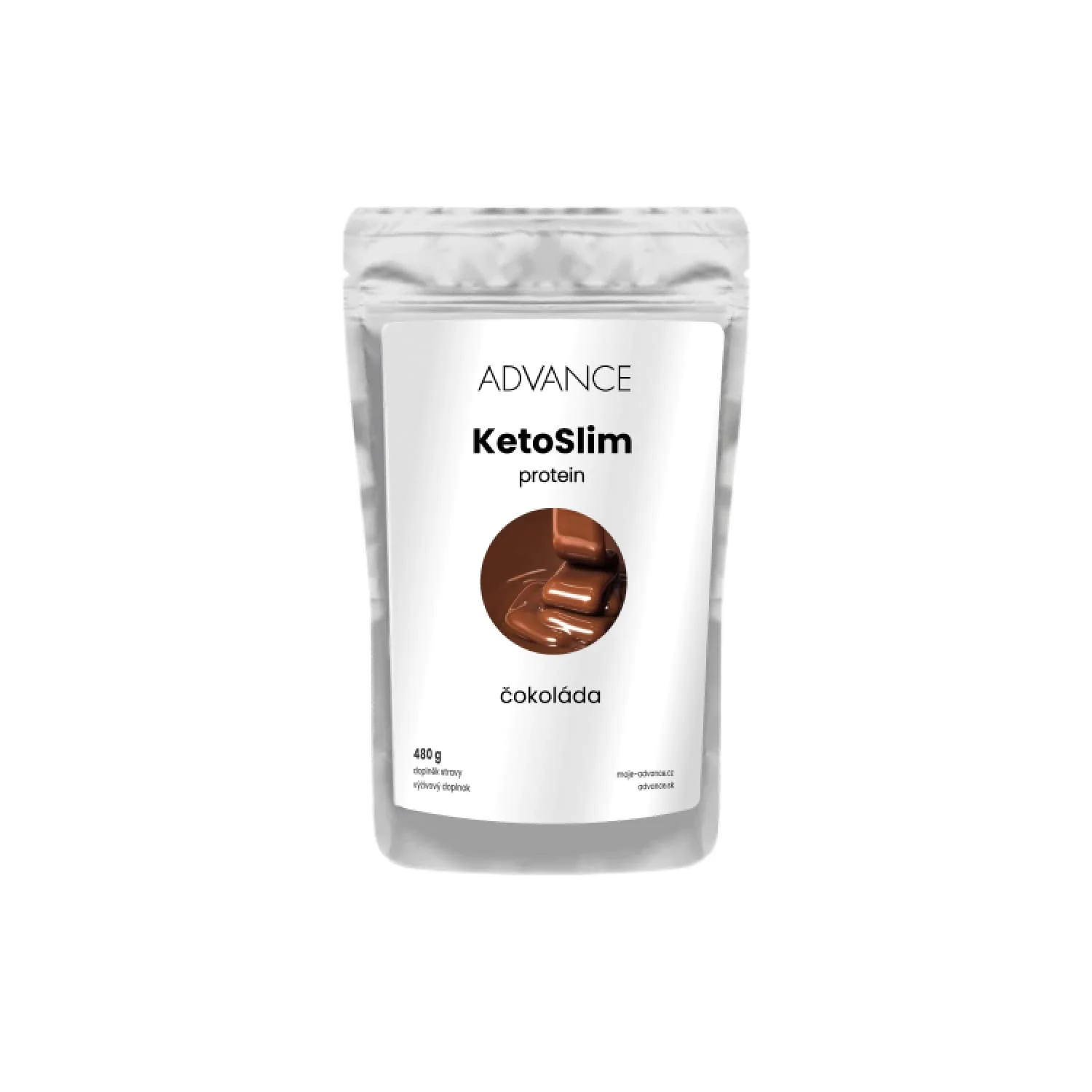 ADVANCE KetoSlim 480 g protein - príchuť čokoláda 1×480 g, výživový doplnok