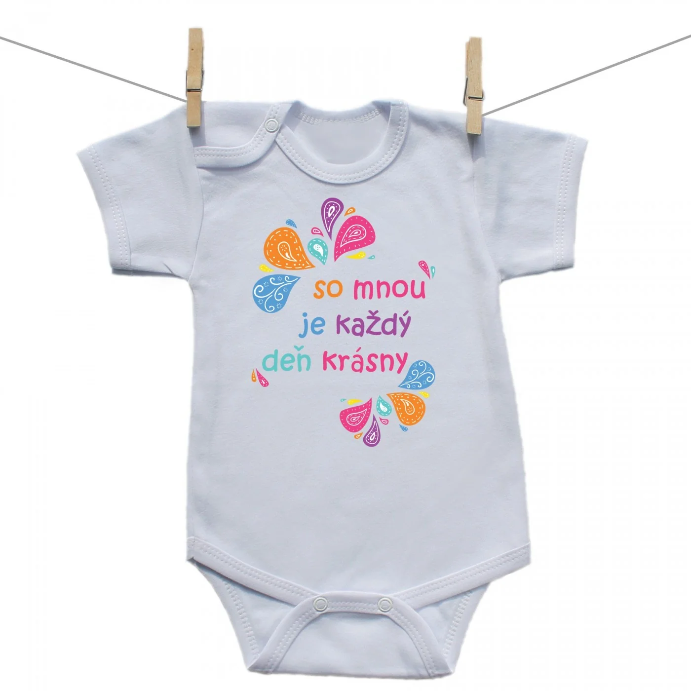 Boodyy Body s krátkym rukávom So mnou je každý deň krásny Veľkosť: 80