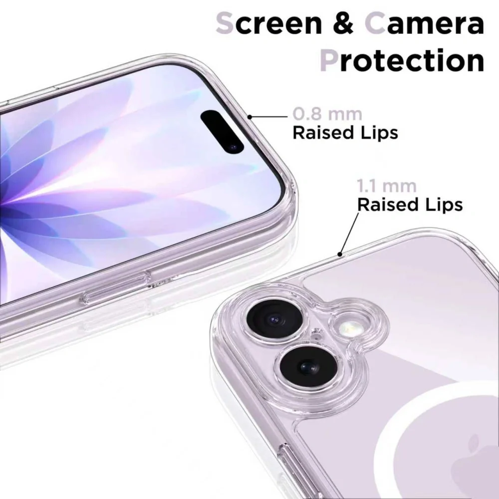 Tech-Protect MagPeak MagSafe CC kryt na iPhone 17, priesvitný