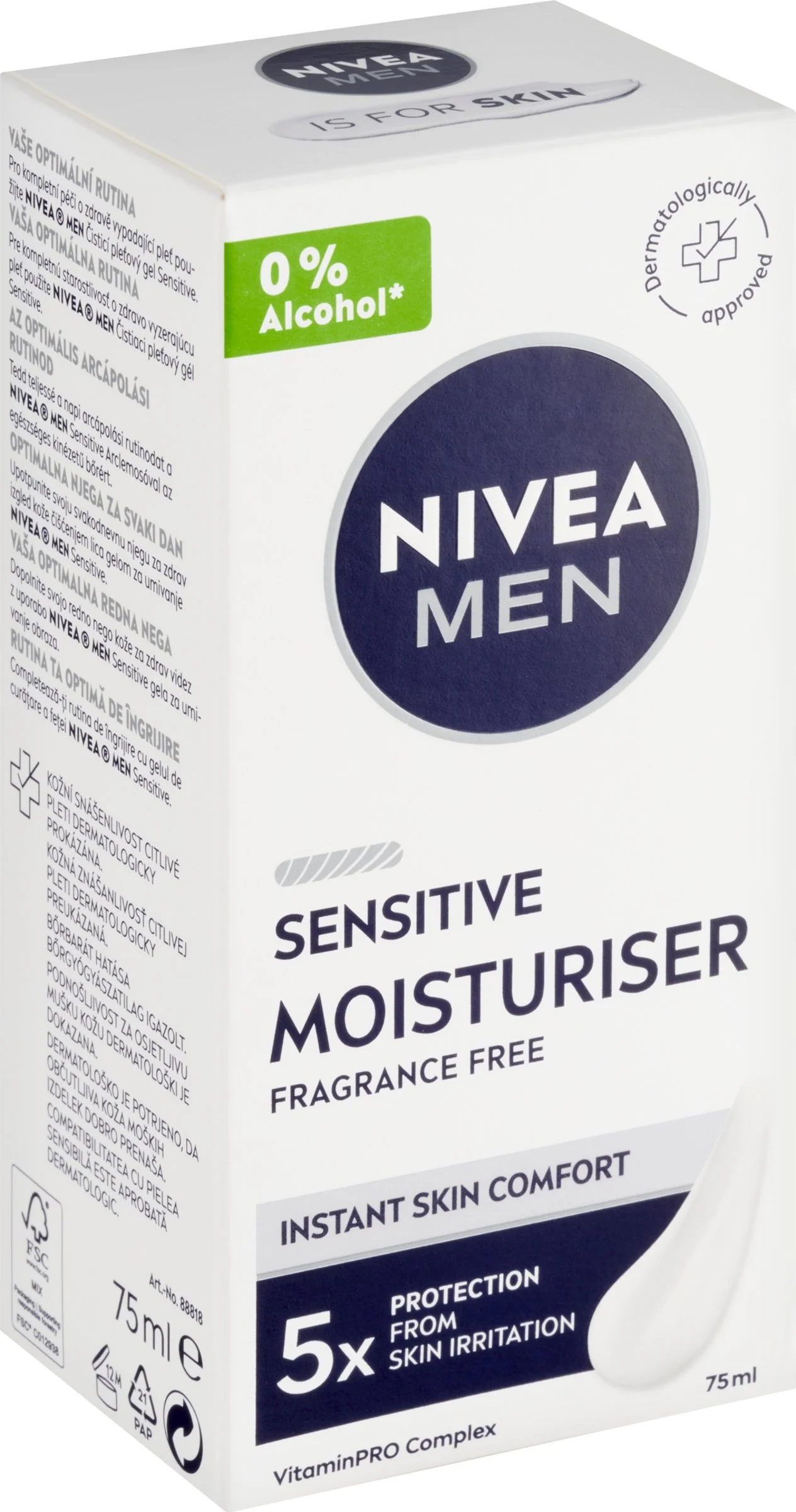 Nivea Men Hydratačný krém Sensitive 1×75 ml, hydratačný krém