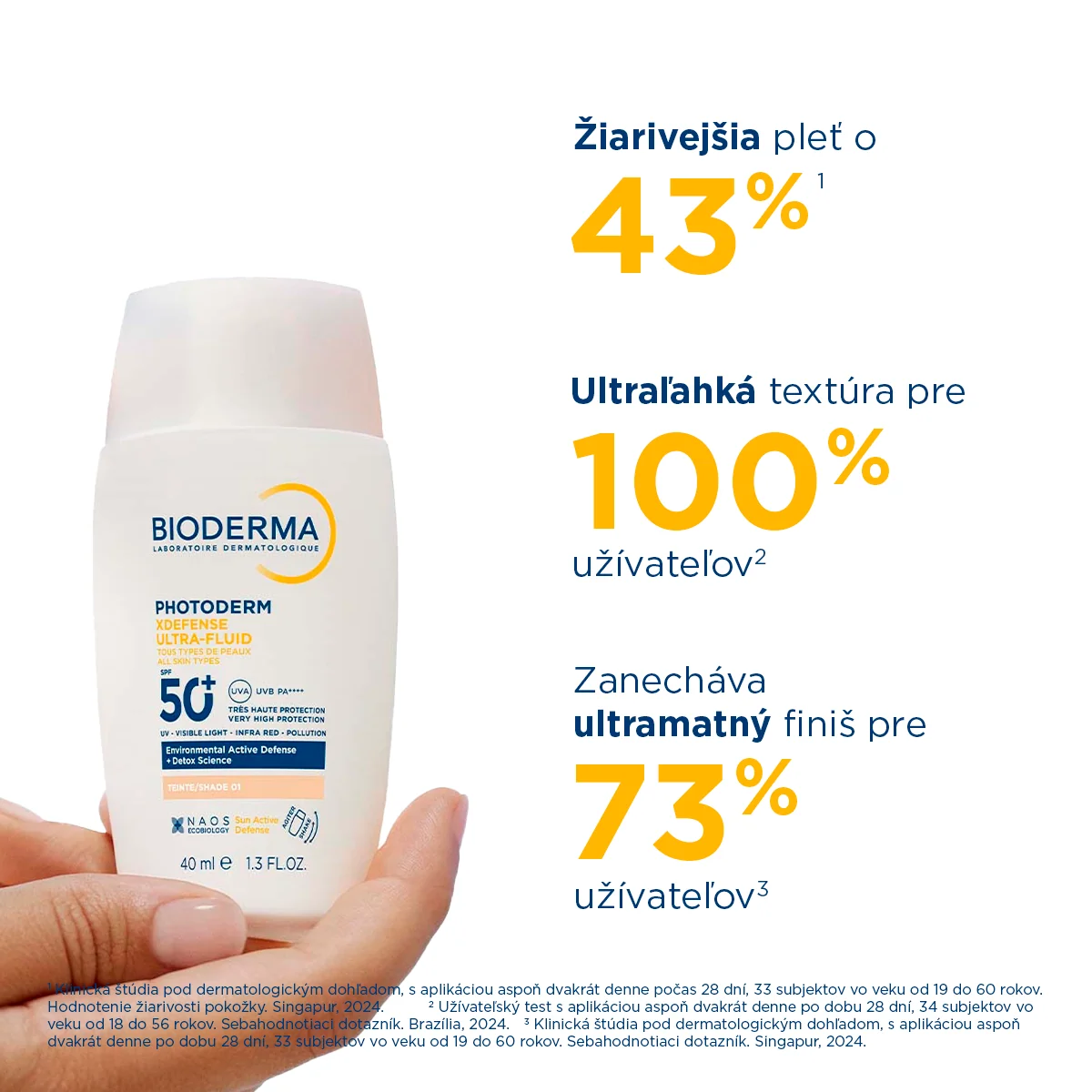 BIODERMA Photoderm XDefense tónovaná ultrafluidná ochrana SPF 50+ veľmi svetlá 1×40 ml, ultrafluidná ochrana na tvár