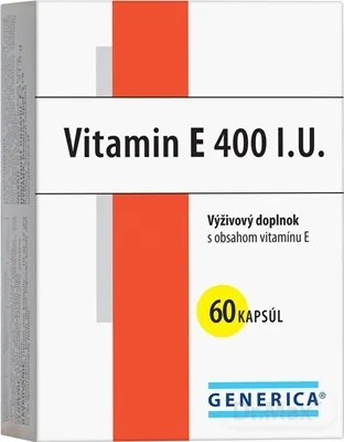 GENERICA Vitamin E 400 I.U. 1×60 cps, výživový doplnok