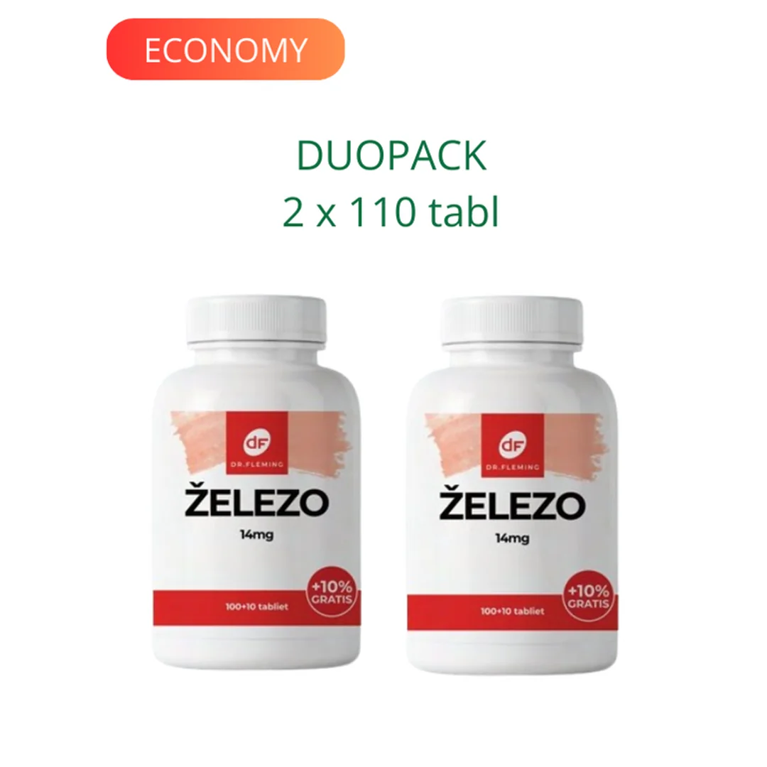 DR. FLEMING Železo 14mg +10% gratis 2x110ks DUOPACK